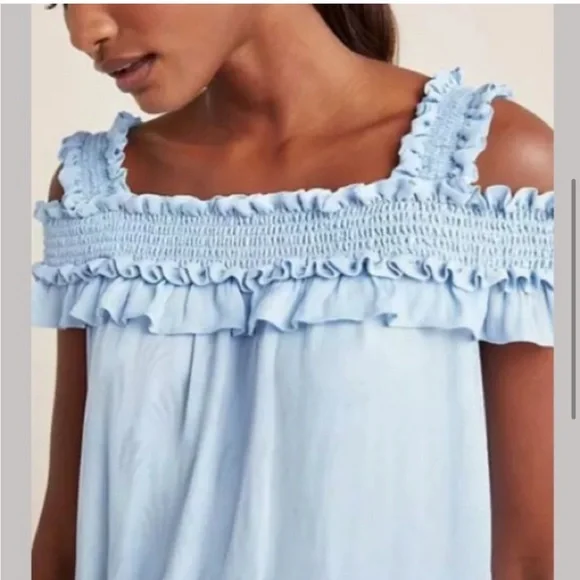 Anthropologie Fin Open Shoulder Too Size Medium - Picture 2 of 11